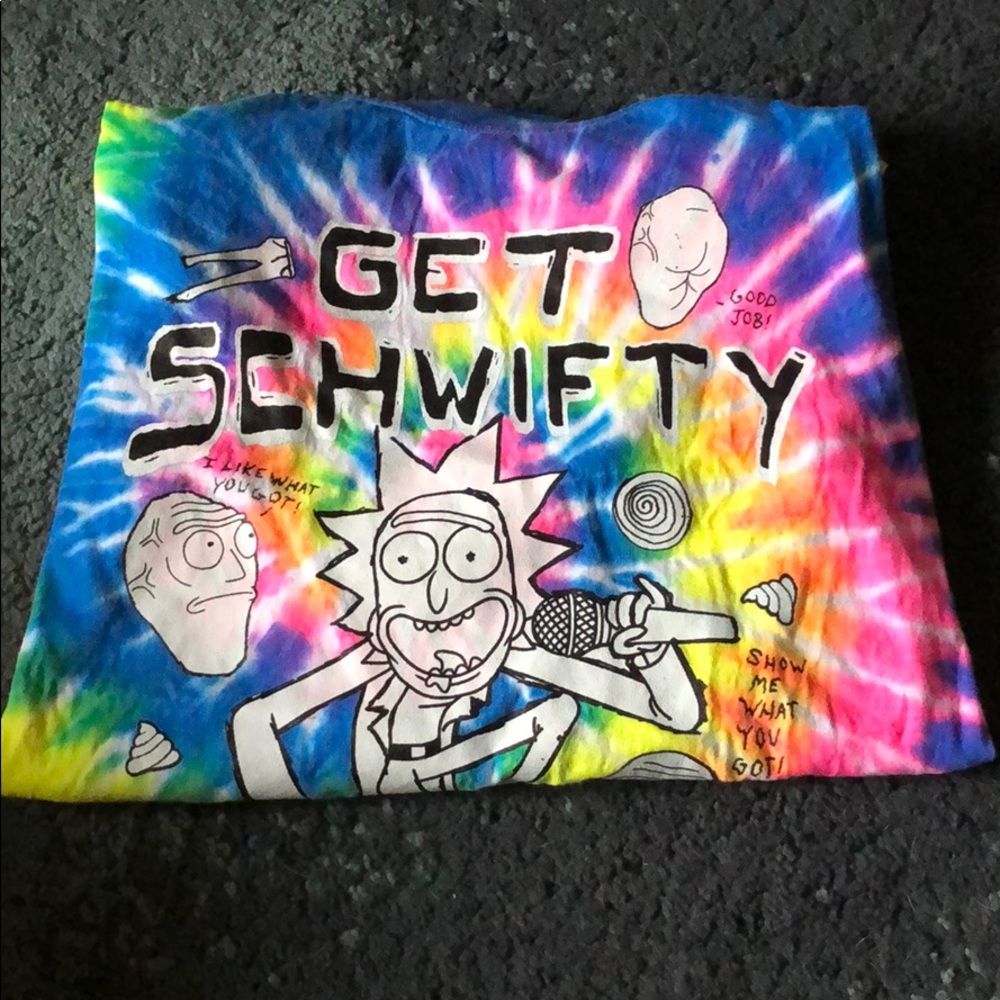 Tye Dye Rick and Morty 3X Get Schwifty t-shirt